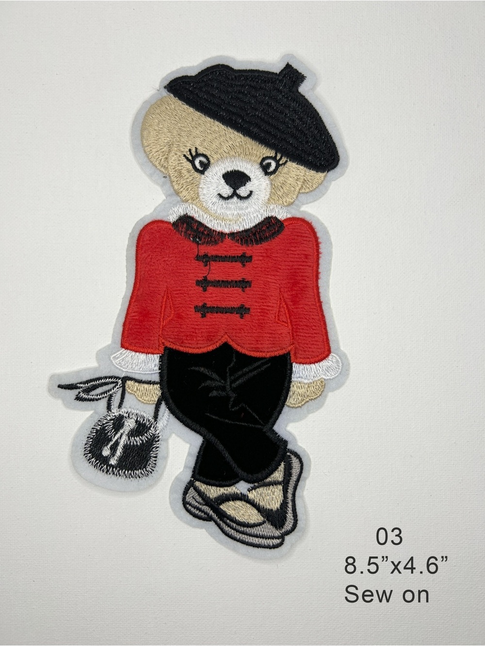 Polo by Ralph Lauren Red & Black Bear Sew-On Patch